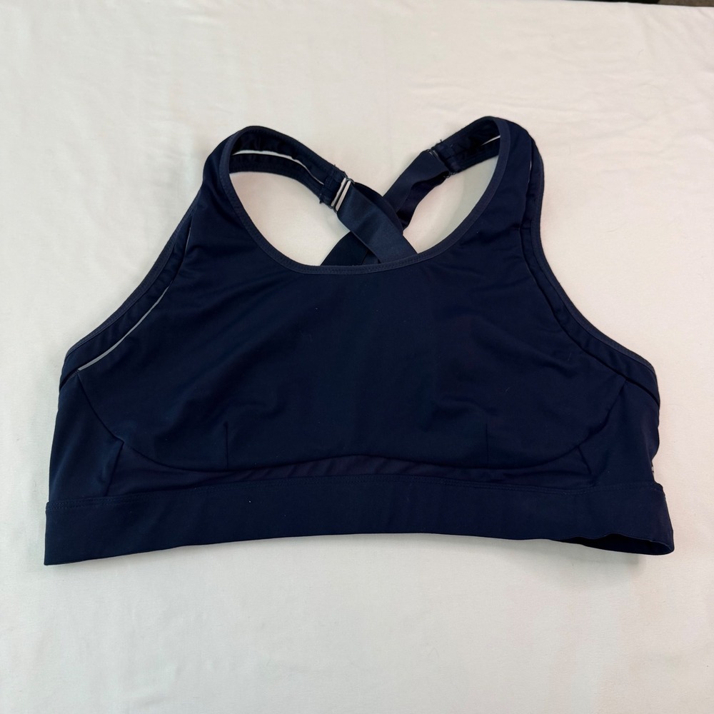Fabletics Navy Blue Adjustable Straps Sports Bra Womens 3X Activewear Top